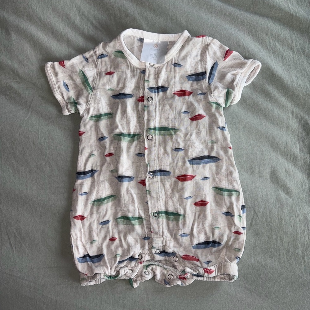 Bamboo boat Patterned Kids One Piece